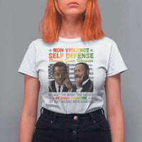 Martin Luther King Jr Malcolm X T Shirt For Women Choose Your Weapon No Matter What The Choice