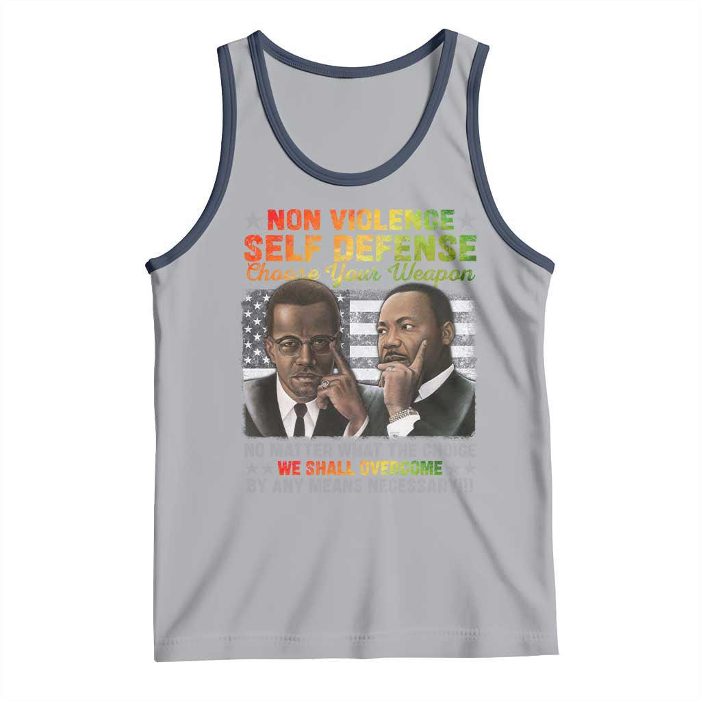 Martin Luther King Jr Malcolm X Tank Top Choose Your Weapon No Matter What The Choice