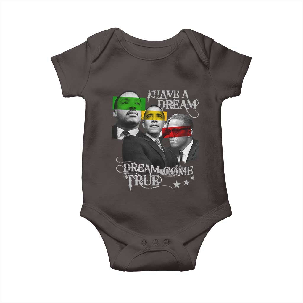 Obama MLK Malcolm X Baby Onesie Dreams Come True