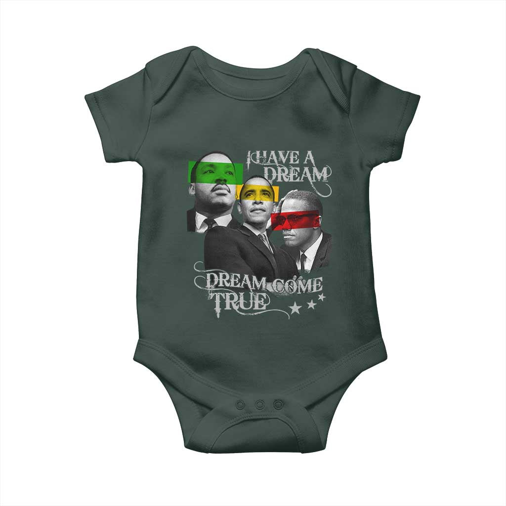 Obama MLK Malcolm X Baby Onesie Dreams Come True