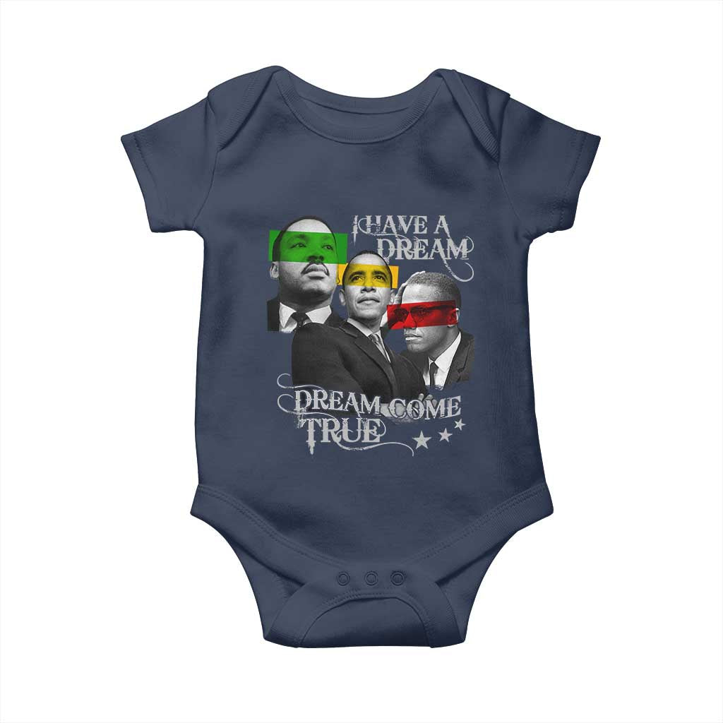 Obama MLK Malcolm X Baby Onesie Dreams Come True