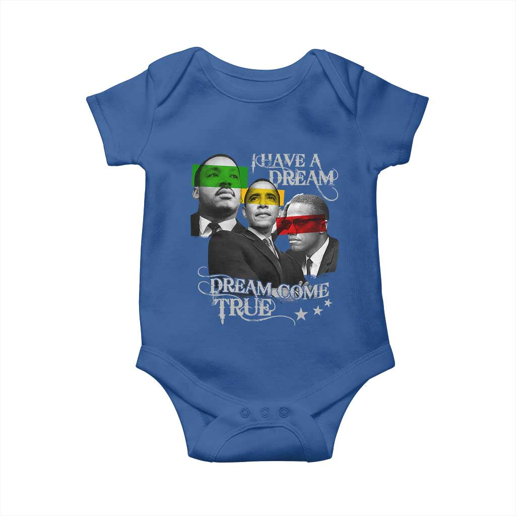 Obama MLK Malcolm X Baby Onesie Dreams Come True