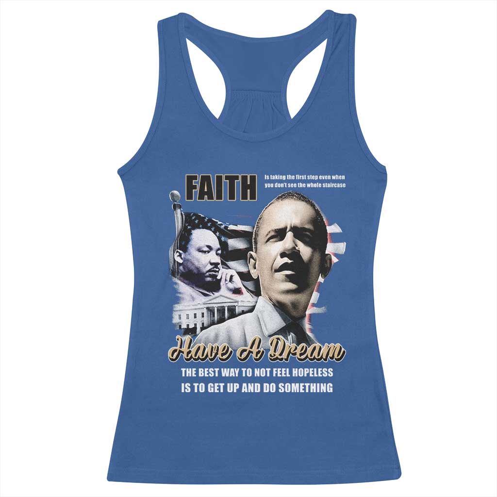 Obama MLK Martin Luther King Jr Racerback Tank Top