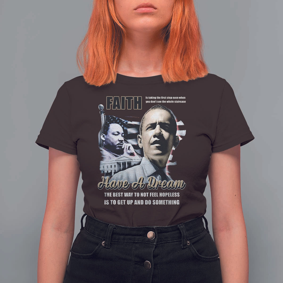 Obama MLK Martin Luther King Jr T Shirt For Women