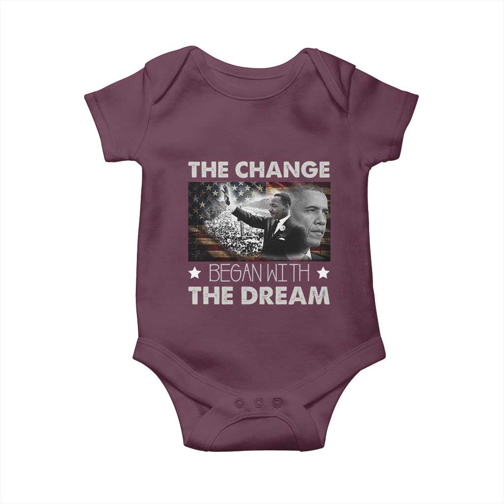Obama MLK Baby Onesie The Change Began With The Dream