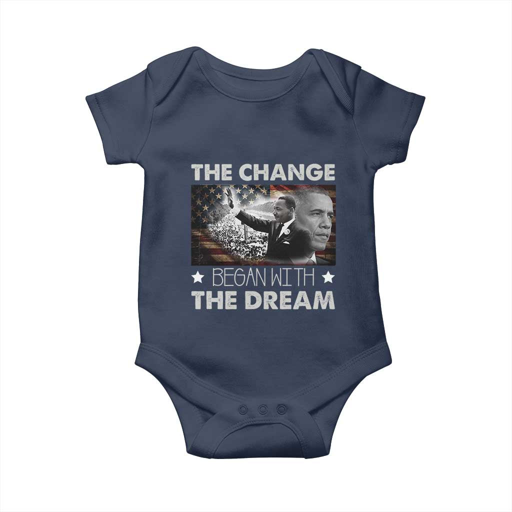 Obama MLK Baby Onesie The Change Began With The Dream