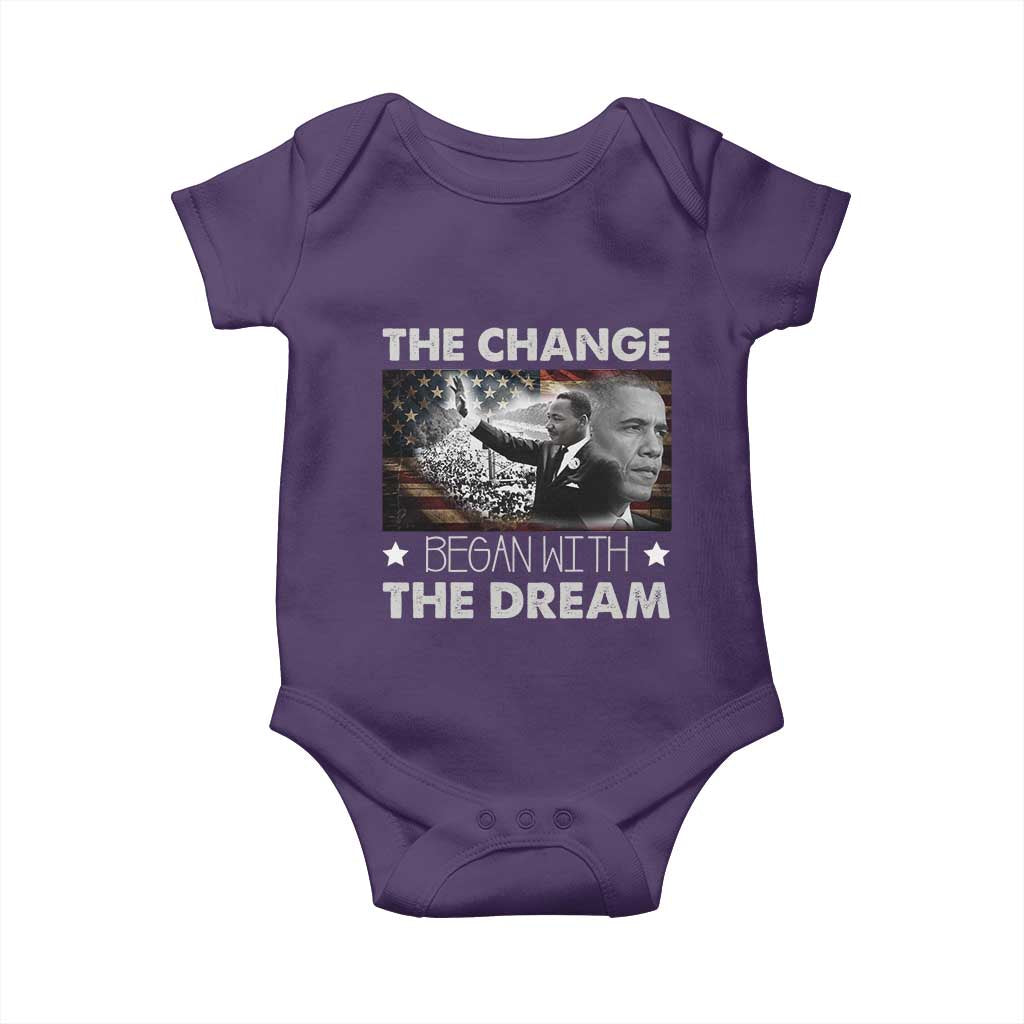 Obama MLK Baby Onesie The Change Began With The Dream