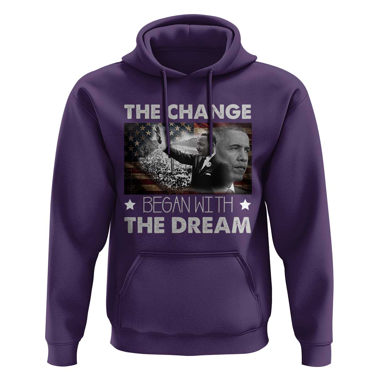 Obama MLK Hoodie The Change Began With The Dream