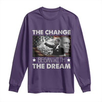 Obama MLK Long Sleeve Shirt The Change Began With The Dream