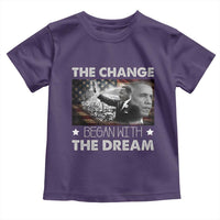 Obama MLK Toddler T Shirt The Change Began With The Dream