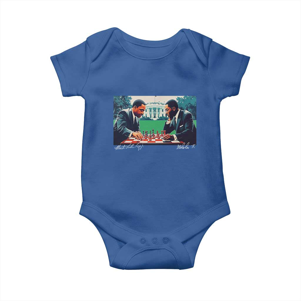 Martin Luther King Jr Malcolm X Baby Onesie Playing Chess White House Black History