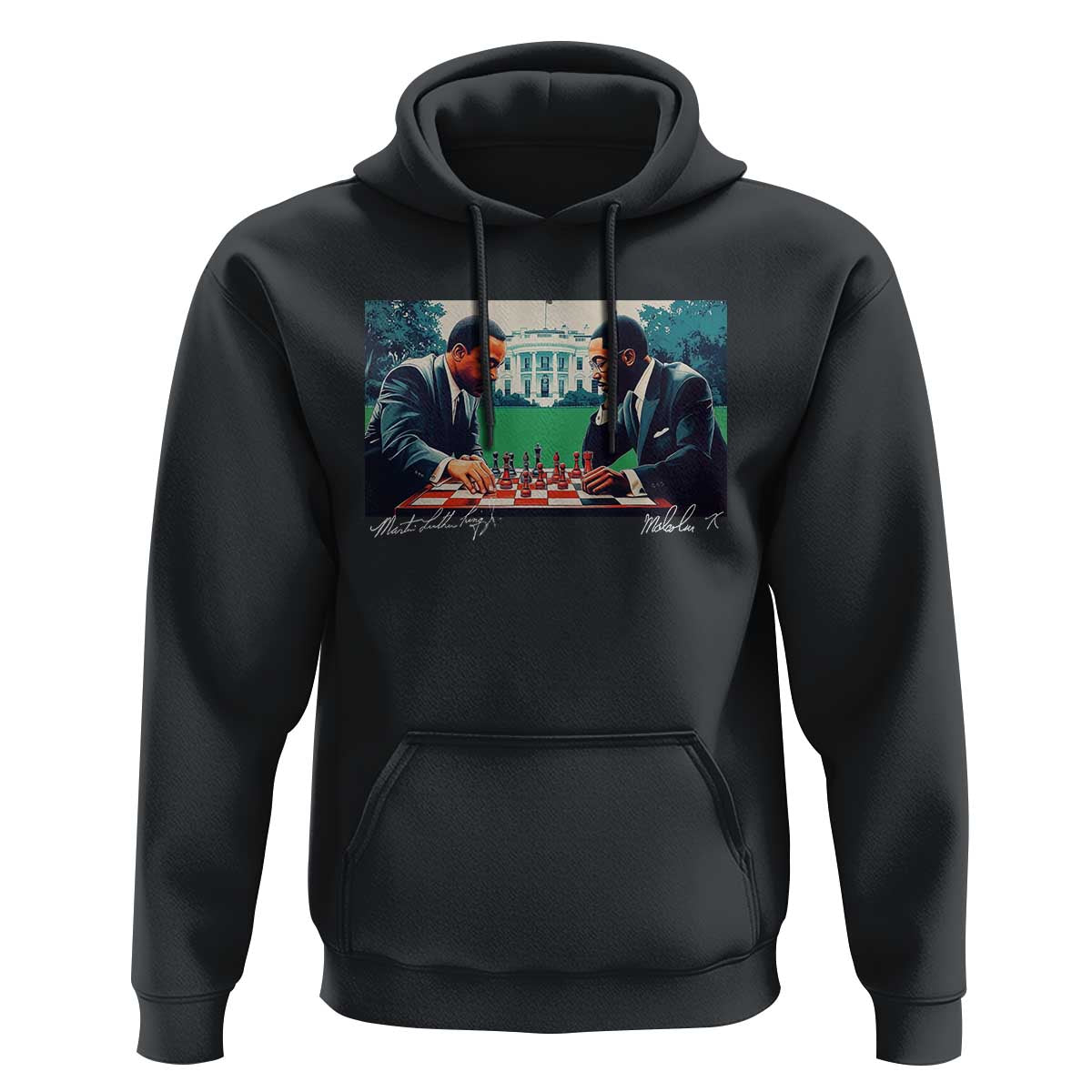 Martin Luther King Jr Malcolm X Hoodie Playing Chess White House Black History