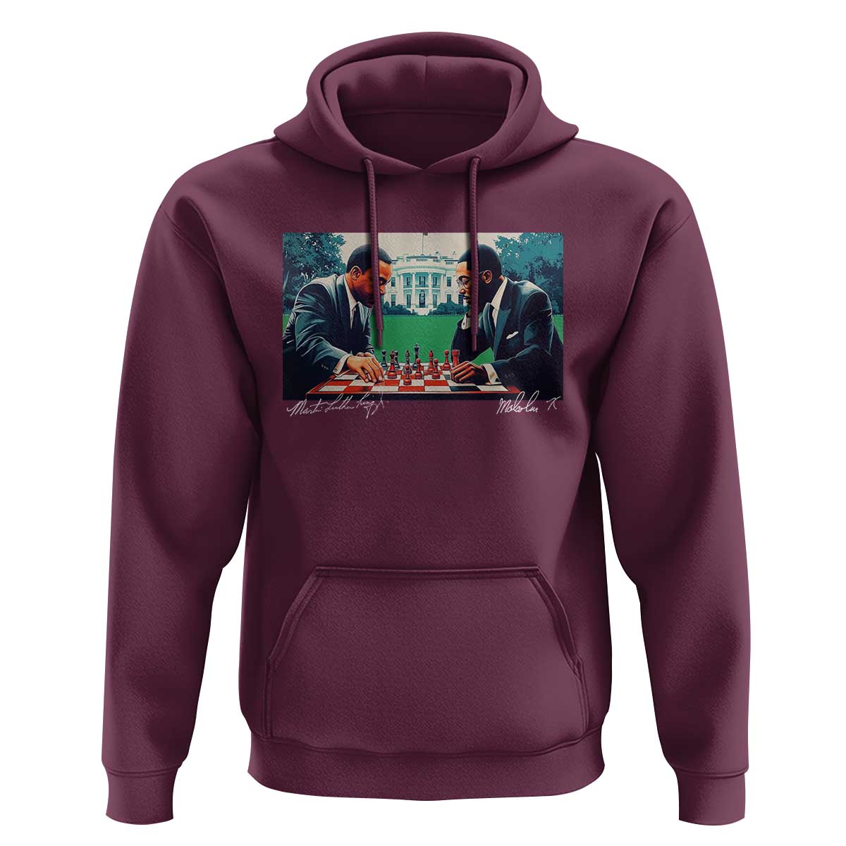 Martin Luther King Jr Malcolm X Hoodie Playing Chess White House Black History