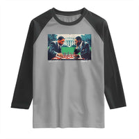 Martin Luther King Jr Malcolm X Raglan Shirt Playing Chess White House Black History