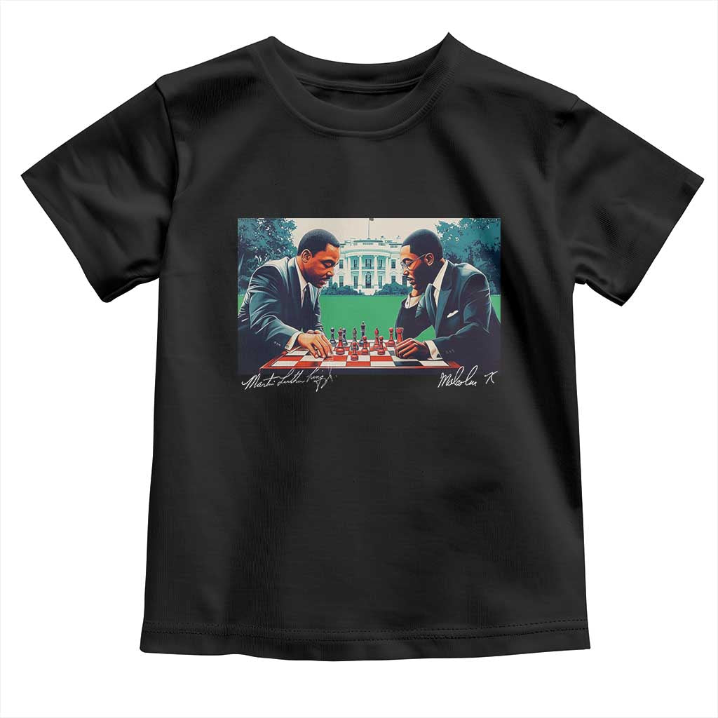 Martin Luther King Jr Malcolm X Toddler T Shirt Playing Chess White House Black History