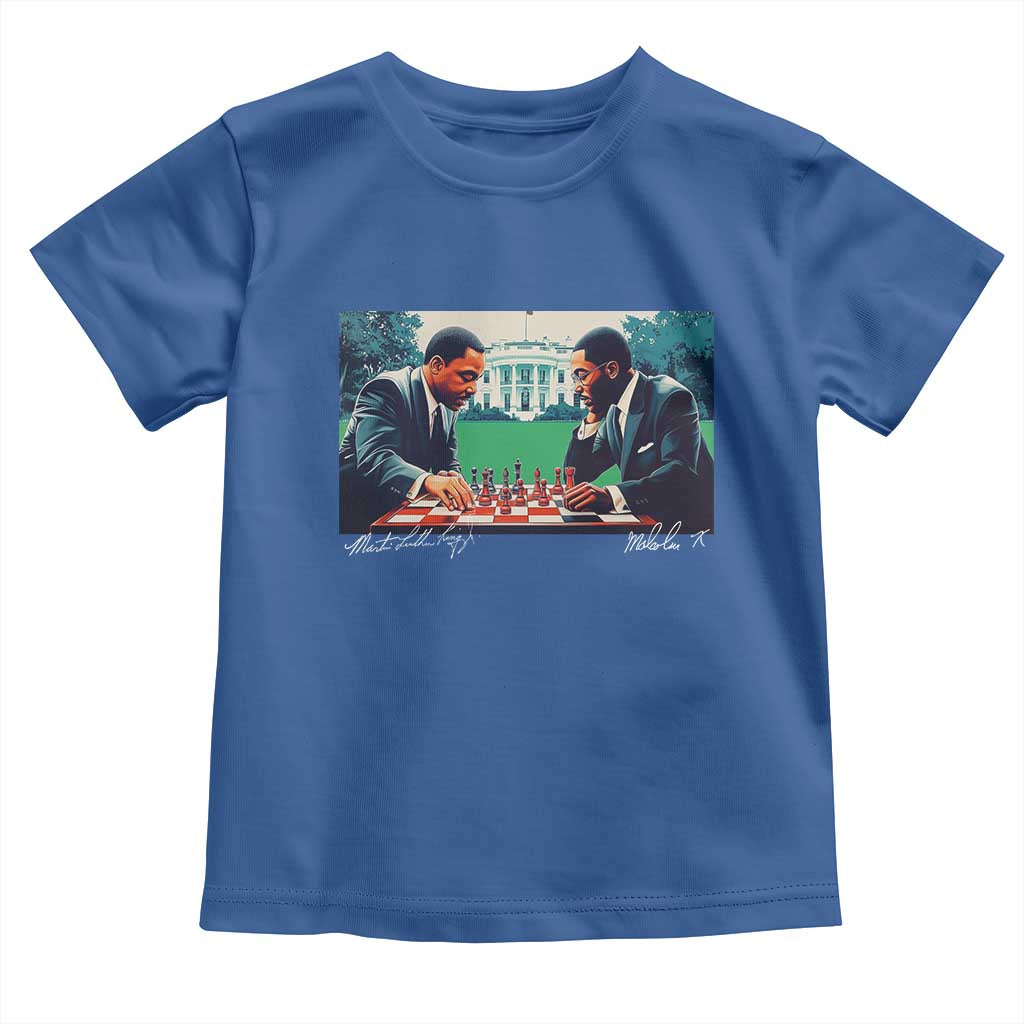 Martin Luther King Jr Malcolm X Toddler T Shirt Playing Chess White House Black History
