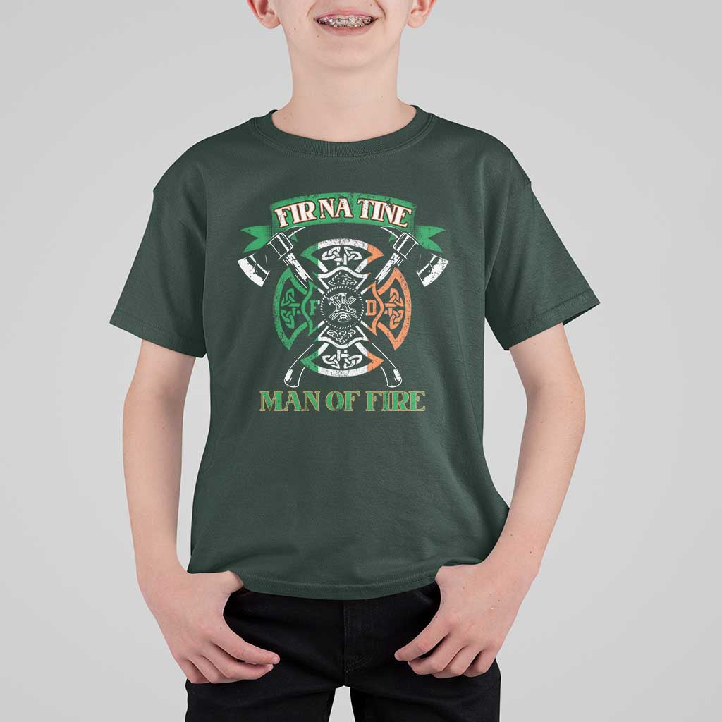 Irish Firefighter T Shirt For Kid Fir Na Tine Man Of Fire