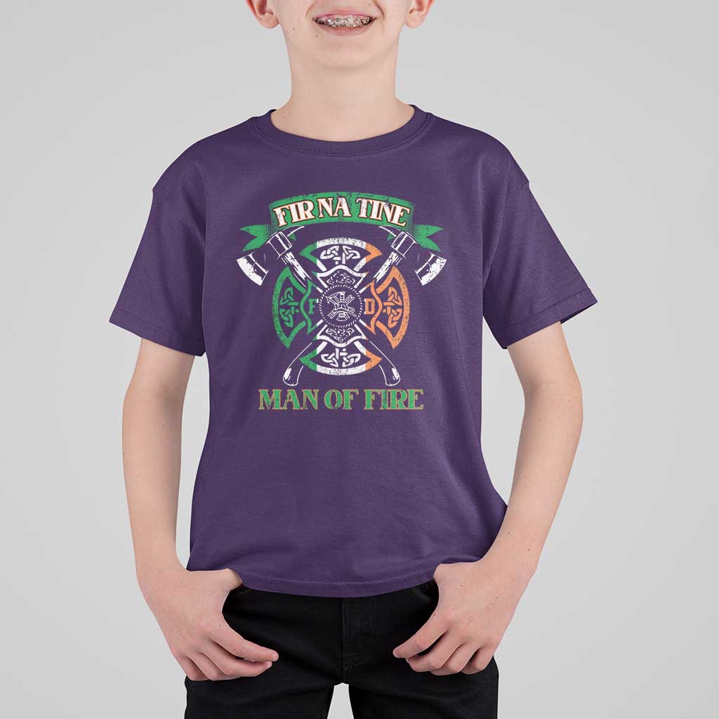 Irish Firefighter T Shirt For Kid Fir Na Tine Man Of Fire