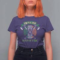 Irish Firefighter T Shirt For Women Fir Na Tine Man Of Fire