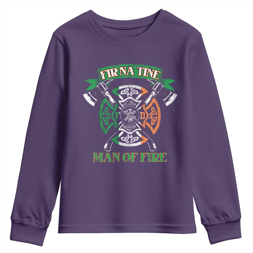 Irish Firefighter Youth Sweatshirt Fir Na Tine Man Of Fire