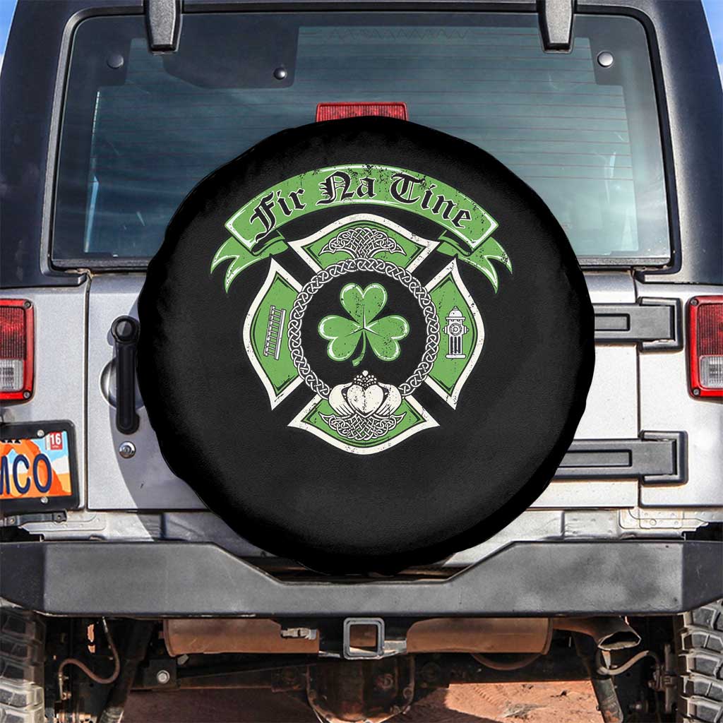 Irish Firefighter Spare Tire Cover Fir Na Tine Man Of Fire Celtic Claddagh Cross