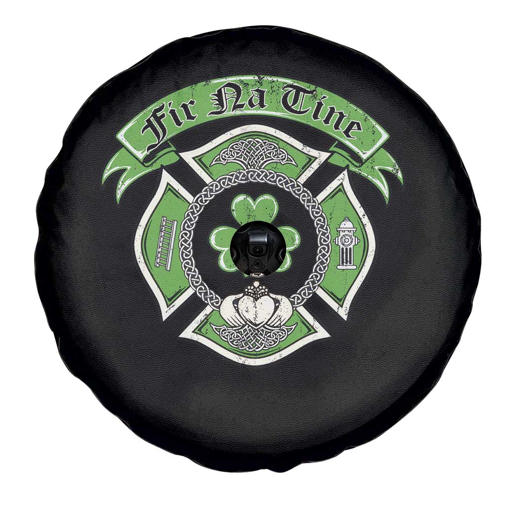 Irish Firefighter Spare Tire Cover Fir Na Tine Man Of Fire Celtic Claddagh Cross