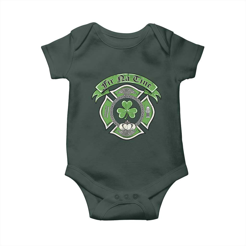 Irish Firefighter Baby Onesie Fir Na Tine Man Of Fire Celtic Claddagh Cross