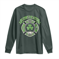 Irish Firefighter Long Sleeve Shirt Fir Na Tine Man Of Fire Celtic Claddagh Cross