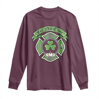 Irish Firefighter Long Sleeve Shirt Fir Na Tine Man Of Fire Celtic Claddagh Cross