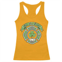 Irish Firefighter Racerback Tank Top Fir Na Tine Man Of Fire Celtic Claddagh Cross