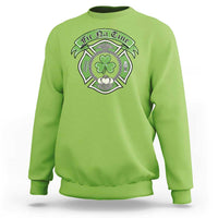 Irish Firefighter Sweatshirt Fir Na Tine Man Of Fire Celtic Claddagh Cross