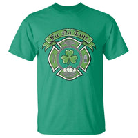 Irish Firefighter T Shirt Fir Na Tine Man Of Fire Celtic Claddagh Cross