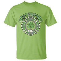 Irish Firefighter T Shirt Fir Na Tine Man Of Fire Celtic Claddagh Cross