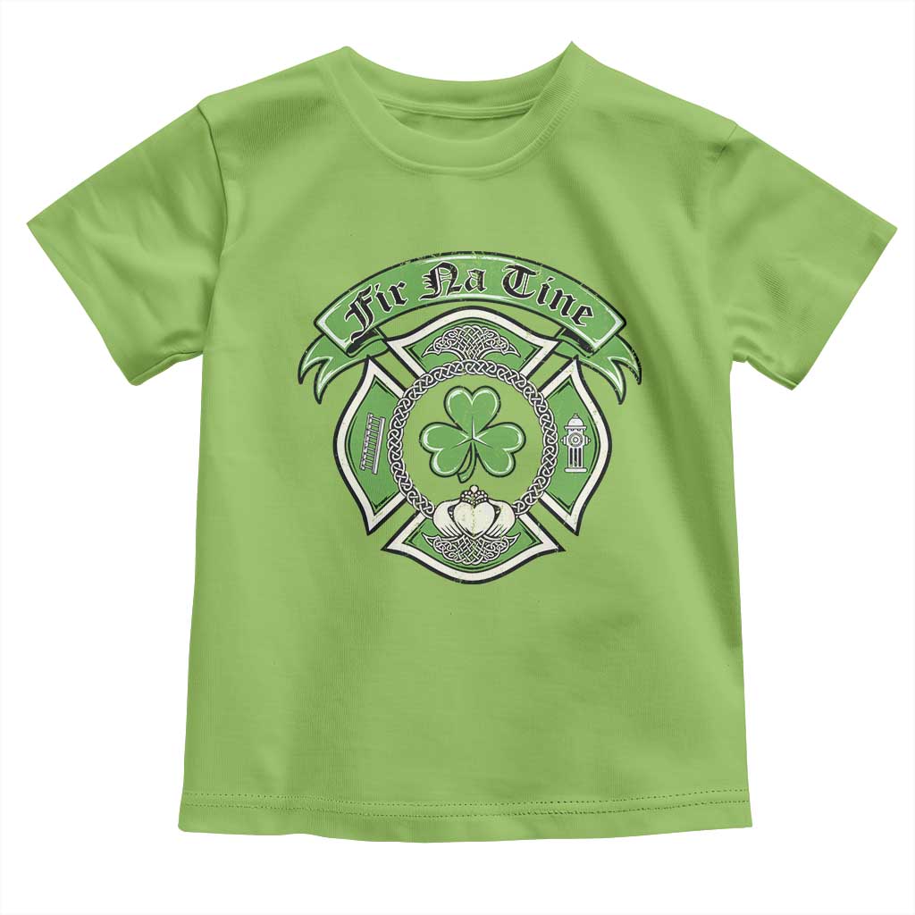 Irish Firefighter Toddler T Shirt Fir Na Tine Man Of Fire Celtic Claddagh Cross