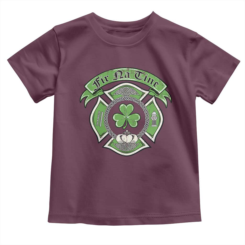 Irish Firefighter Toddler T Shirt Fir Na Tine Man Of Fire Celtic Claddagh Cross