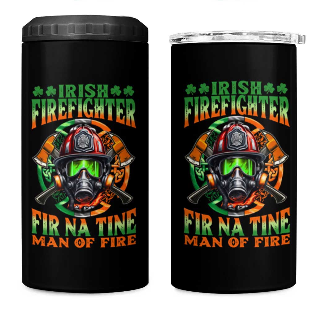 Fir Na Tine Man Of Fire 4 in 1 Can Cooler Tumbler Irish Firefighter Pride