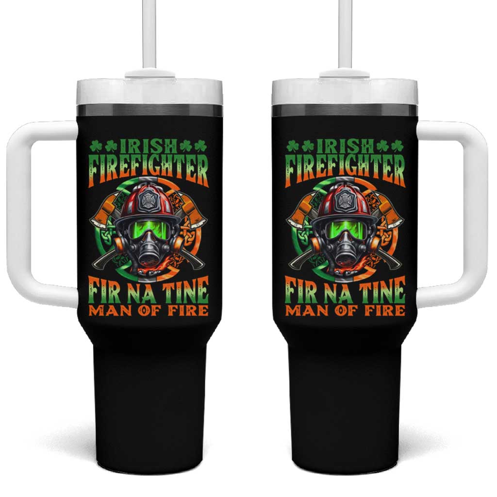 Fir Na Tine Man Of Fire Tumbler With Handle Irish Firefighter Pride