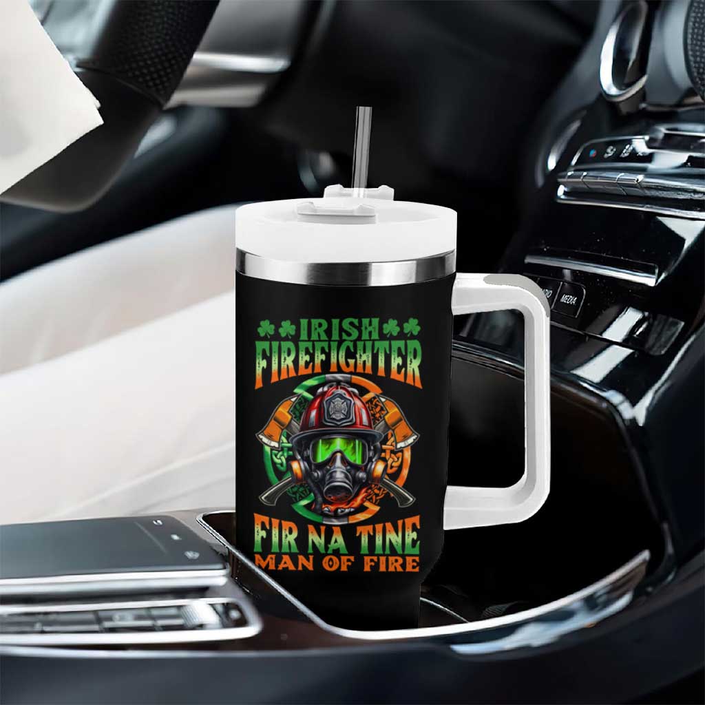 Fir Na Tine Man Of Fire Tumbler With Handle Irish Firefighter Pride