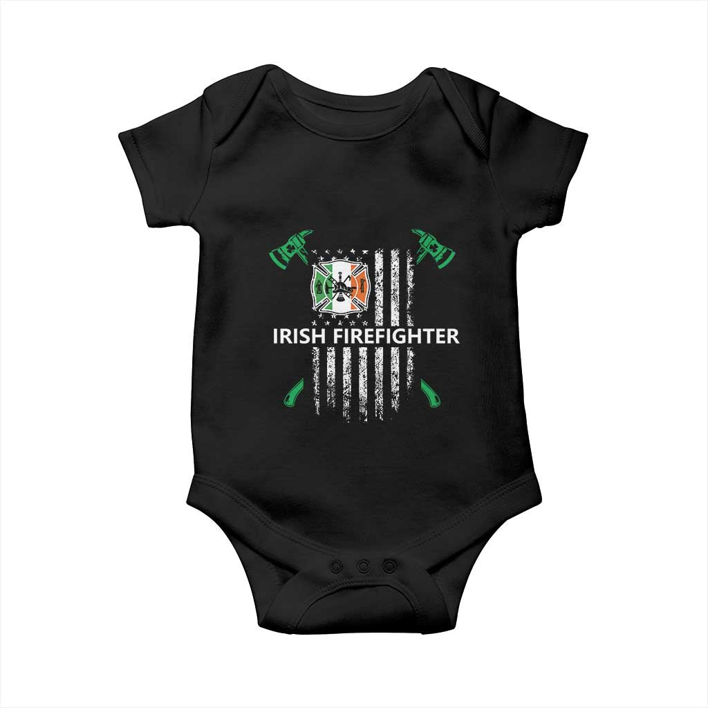 Irish Firefighter Fir Na Tine Man Of Fire Baby Onesie Irish American Flag