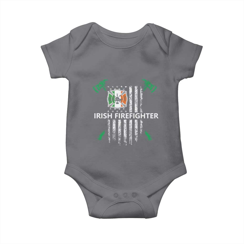 Irish Firefighter Fir Na Tine Man Of Fire Baby Onesie Irish American Flag
