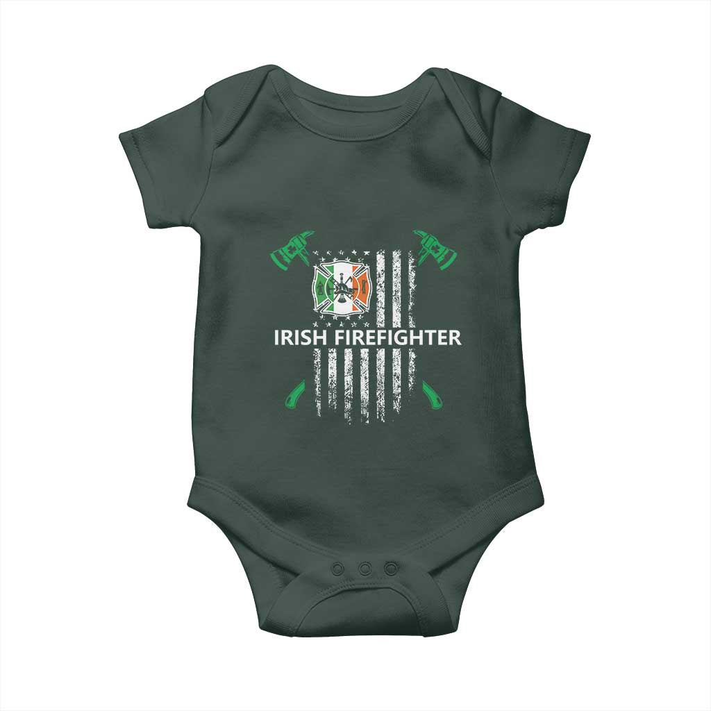 Irish Firefighter Fir Na Tine Man Of Fire Baby Onesie Irish American Flag