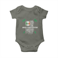 Irish Firefighter Fir Na Tine Man Of Fire Baby Onesie Irish American Flag