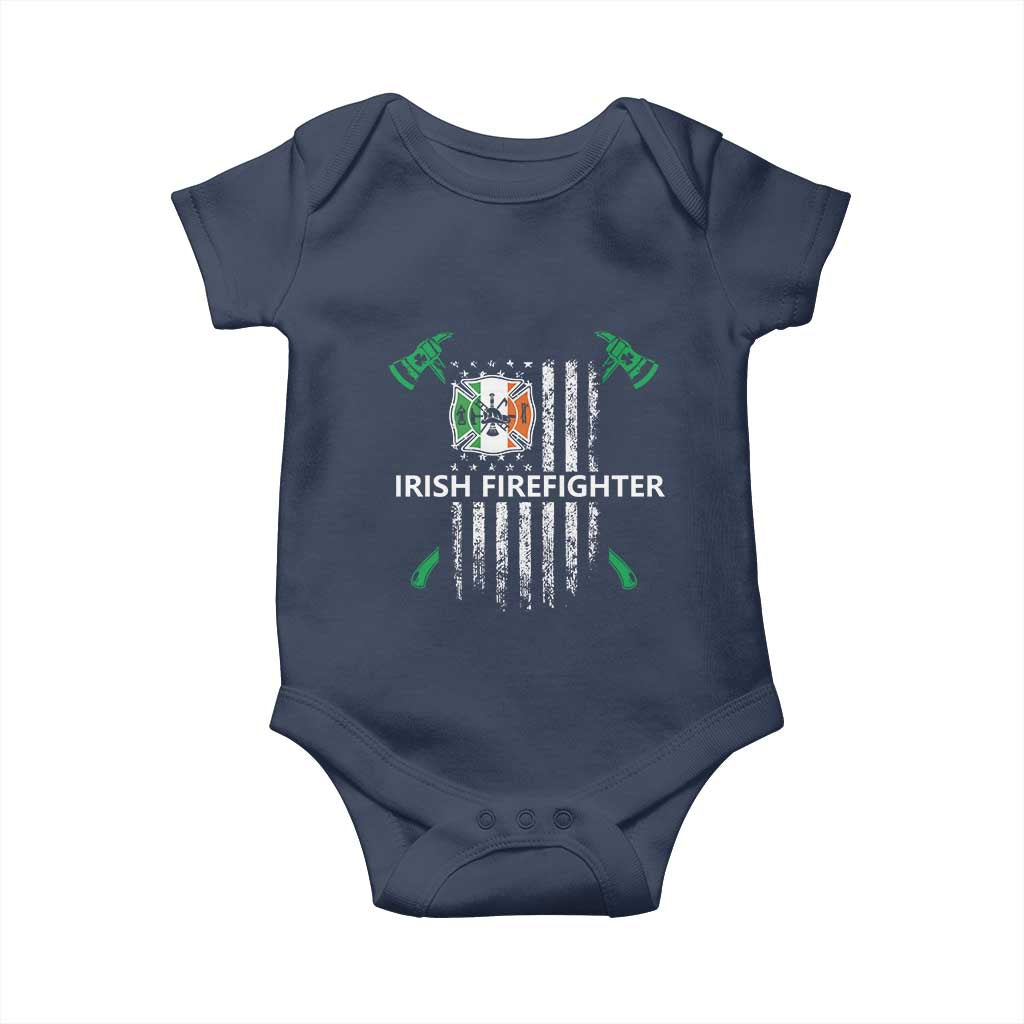 Irish Firefighter Fir Na Tine Man Of Fire Baby Onesie Irish American Flag