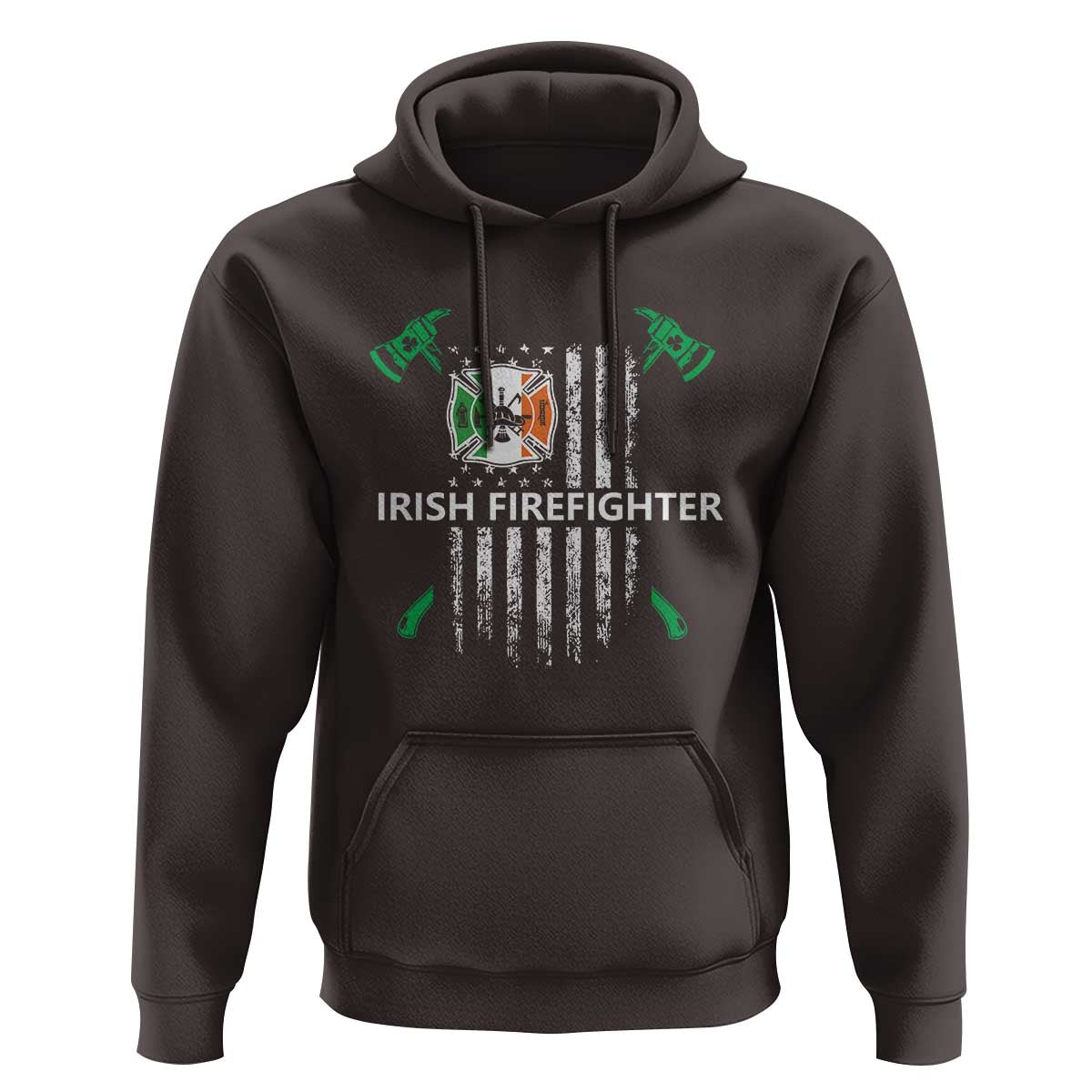 Irish Firefighter Fir Na Tine Man Of Fire Hoodie Irish American Flag