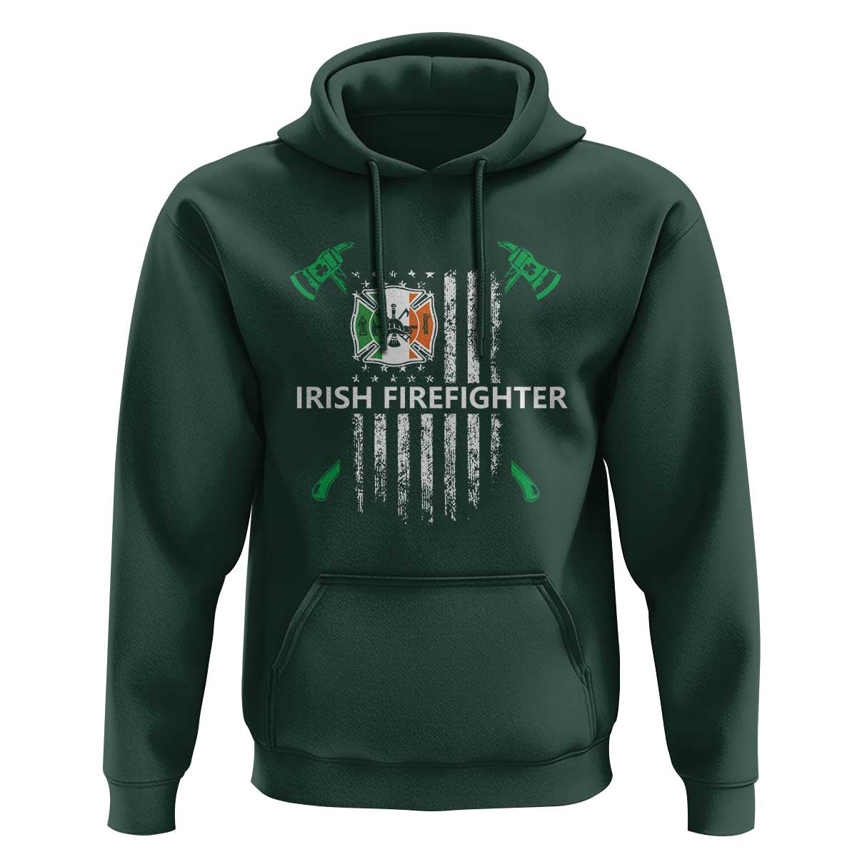 Irish Firefighter Fir Na Tine Man Of Fire Hoodie Irish American Flag