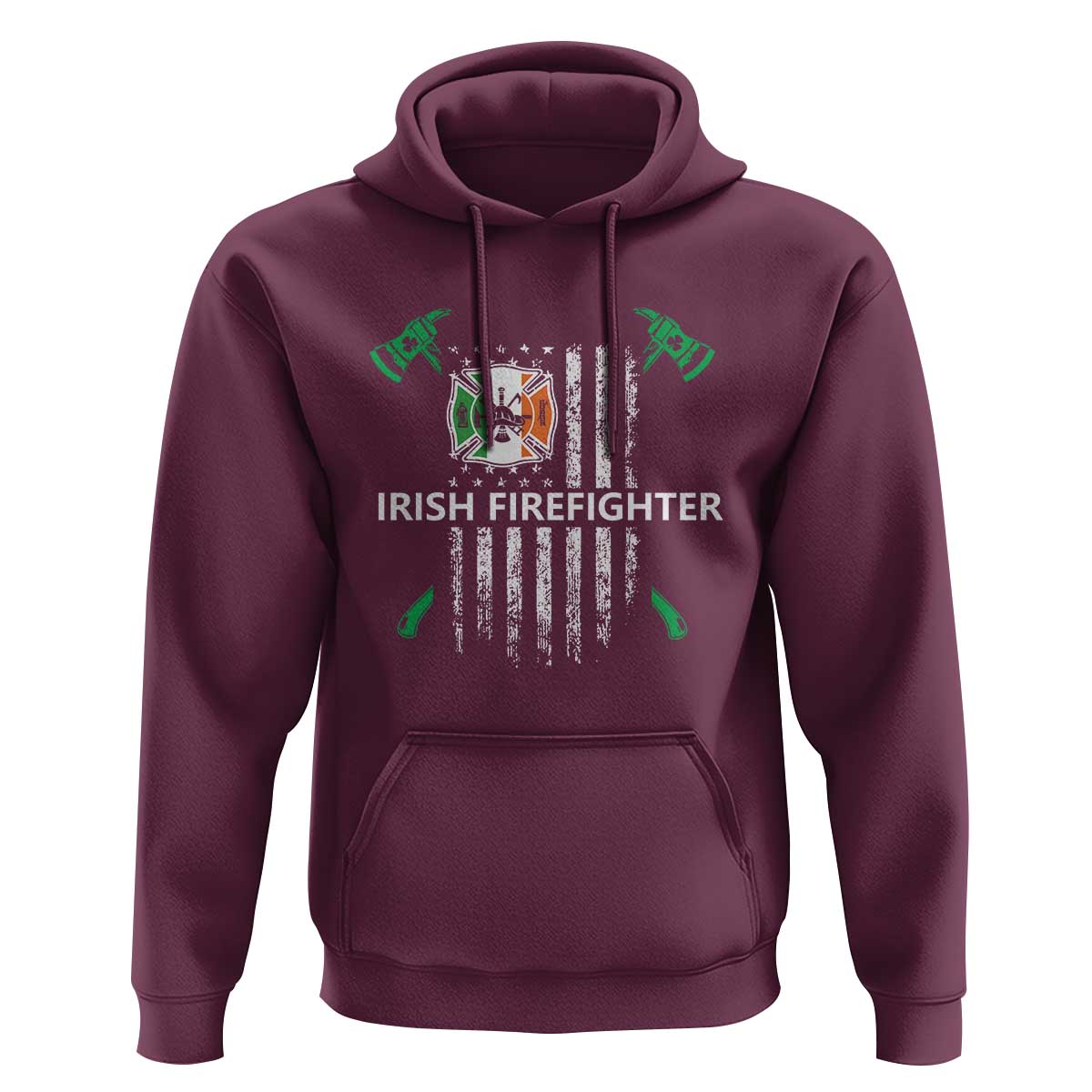 Irish Firefighter Fir Na Tine Man Of Fire Hoodie Irish American Flag