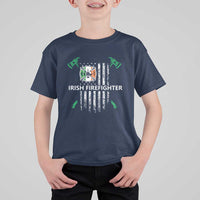 Irish Firefighter Fir Na Tine Man Of Fire T Shirt For Kid Irish American Flag