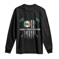 Irish Firefighter Fir Na Tine Man Of Fire Long Sleeve Shirt Irish American Flag