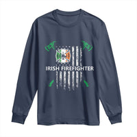 Irish Firefighter Fir Na Tine Man Of Fire Long Sleeve Shirt Irish American Flag
