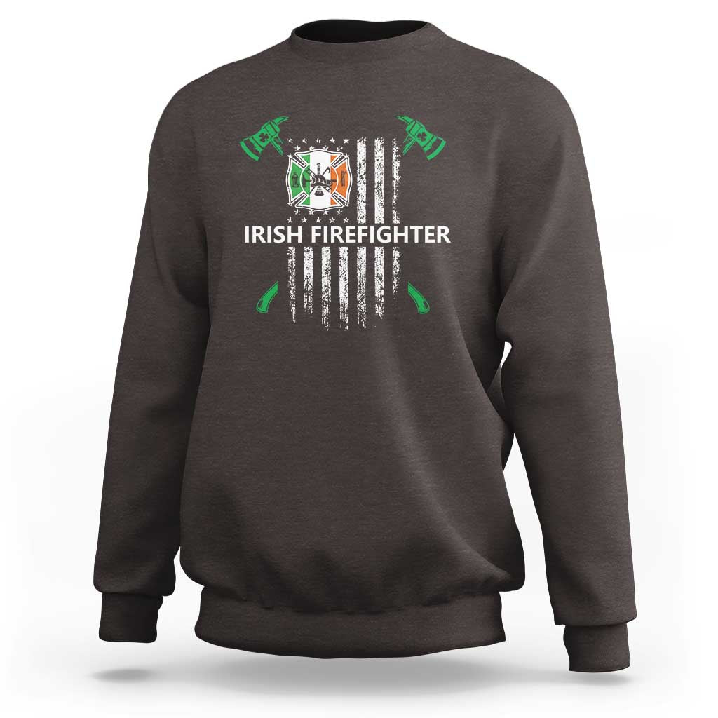 Irish Firefighter Fir Na Tine Man Of Fire Sweatshirt Irish American Flag